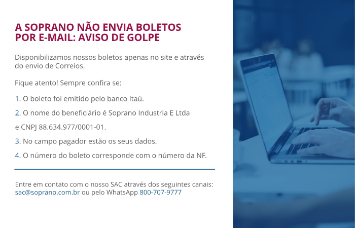Aviso Boleto - Soprano