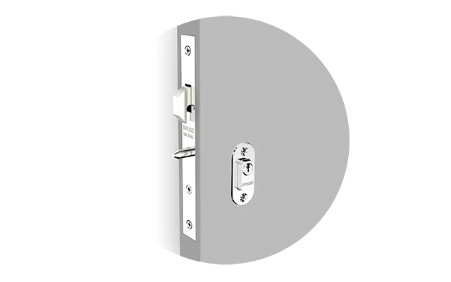 FECHADURA PORTA CORRER EXT CROMADO ROS37 BR45 PY45 - Soprano