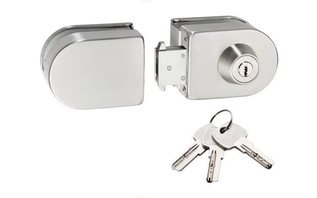 FECHADURA PRESSAO VIDRO PORTA CORRER VV 057 PK INOX ESCOVADO - Soprano