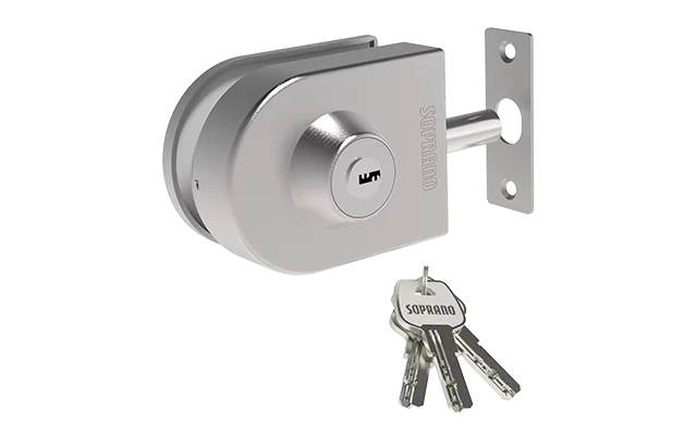 FECHADURA PRESSAO VIDRO PIVOTANTE VA 156 PK INOX ESCOVADO - Soprano
