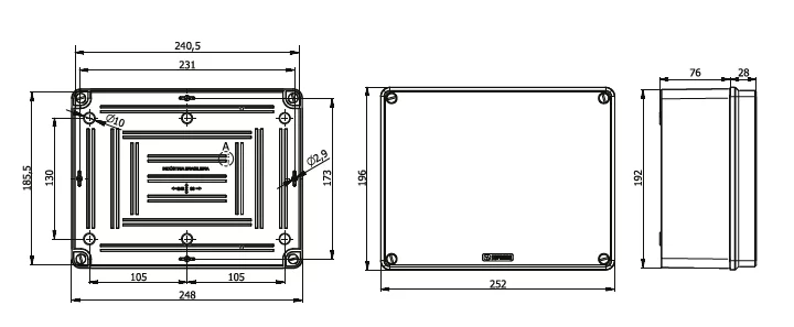 CAIXA MULTI USO PLASTICA 240X190X90  - Soprano