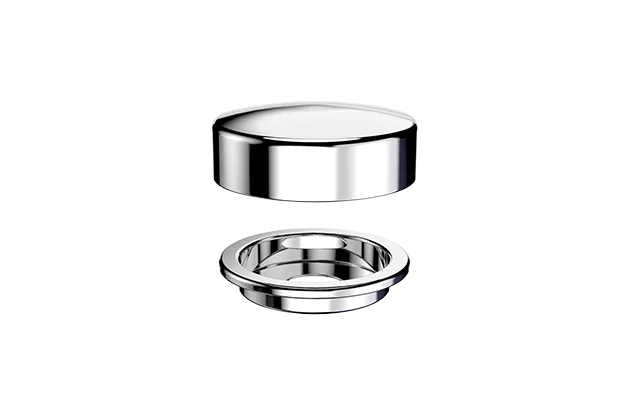 TAMPA BOTAO INOX POLIDO - Soprano